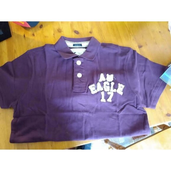 SM (Small) American Eagle Outfitters Purple & White Top Button Front Shirt - Picture 1 of 3